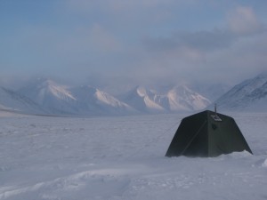 Winter tent in Alaska